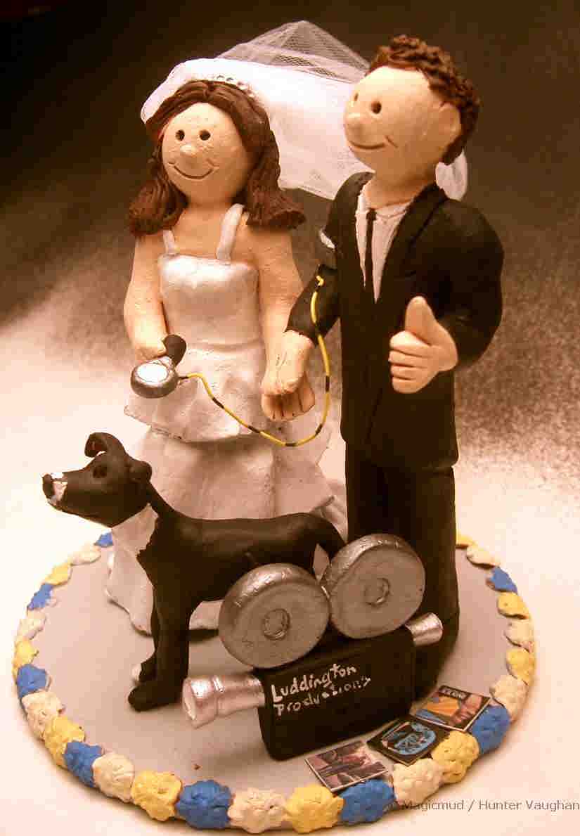 Customized Wedding Cake Topper for Nurse with Movie Producer