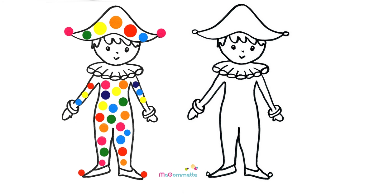 Coloriage Gommettes à Imprimer Arlequin Modèles de dessins à imprimer pour Gommettes MaGommette
