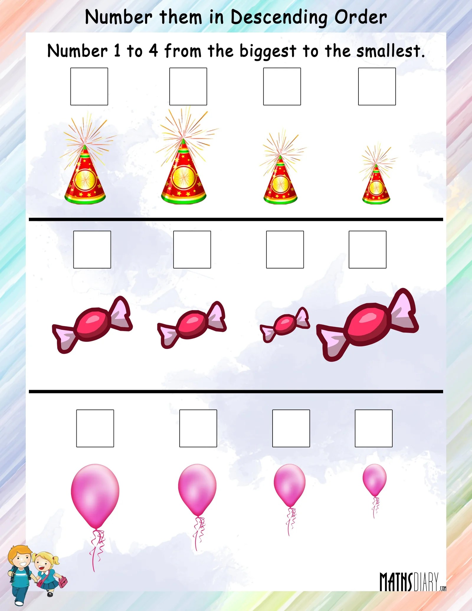 AscendingDescending Order Grade 1 Math Worksheets