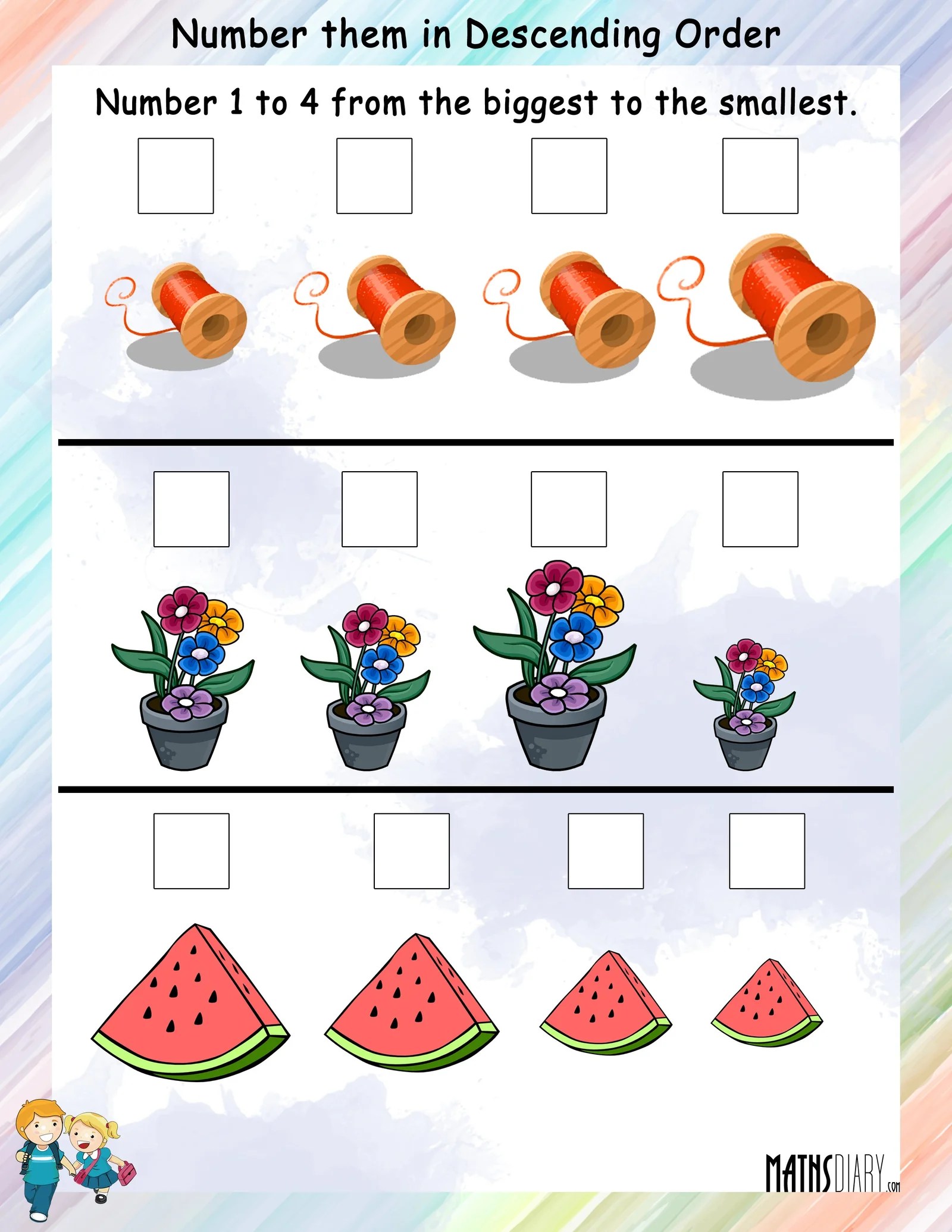 AscendingDescending Order Grade 1 Math Worksheets