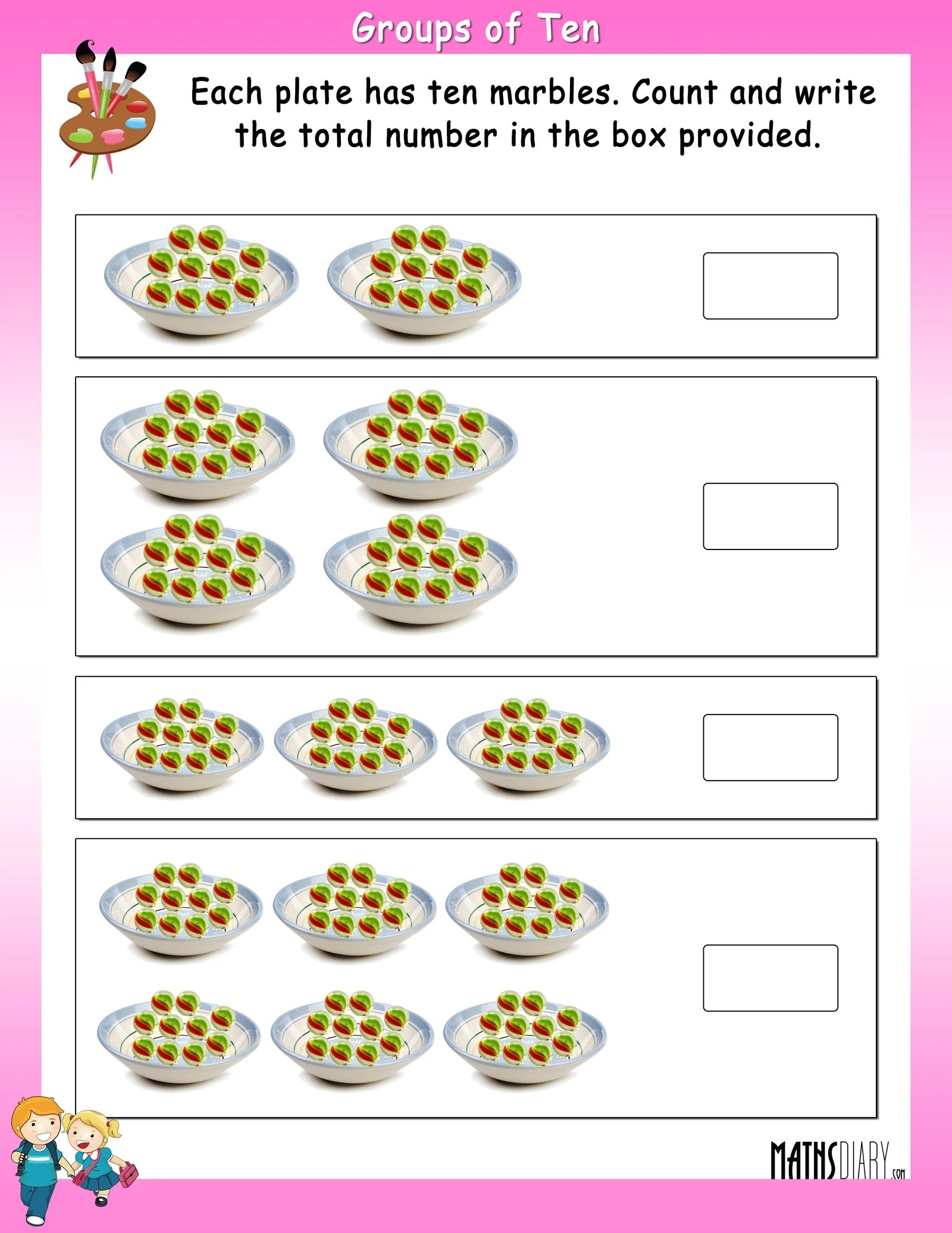 Multiplication Grade 1 Math Worksheets