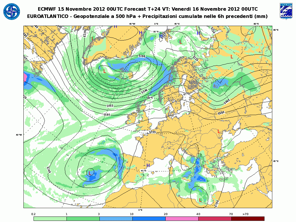 Le previsioni meteo dell'aeronautica militare per i prossimi giorni al