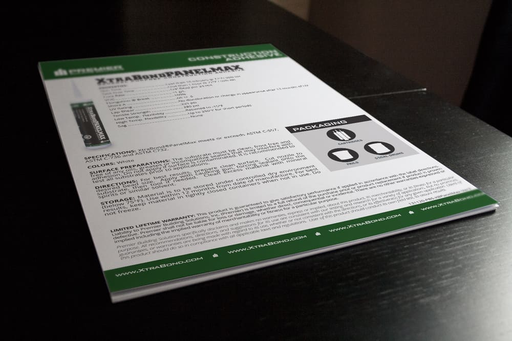 Graphic Design & Print Product Technical Data Sheets Template MITO Studios