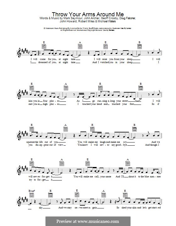 Throw Your Arms Around Me by D. Falconer, G. Crosby, J