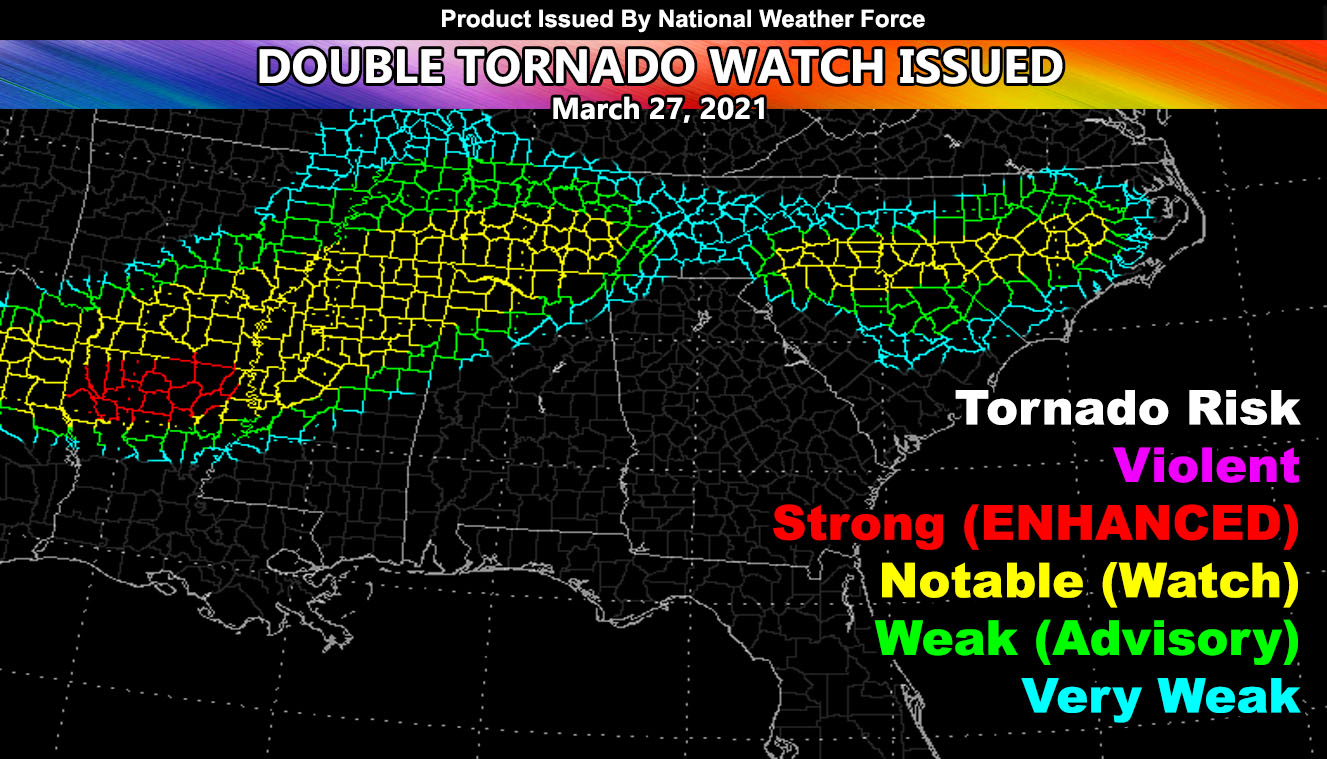 Tornado Watch Issued For Deep South Yet Again, Extending To The