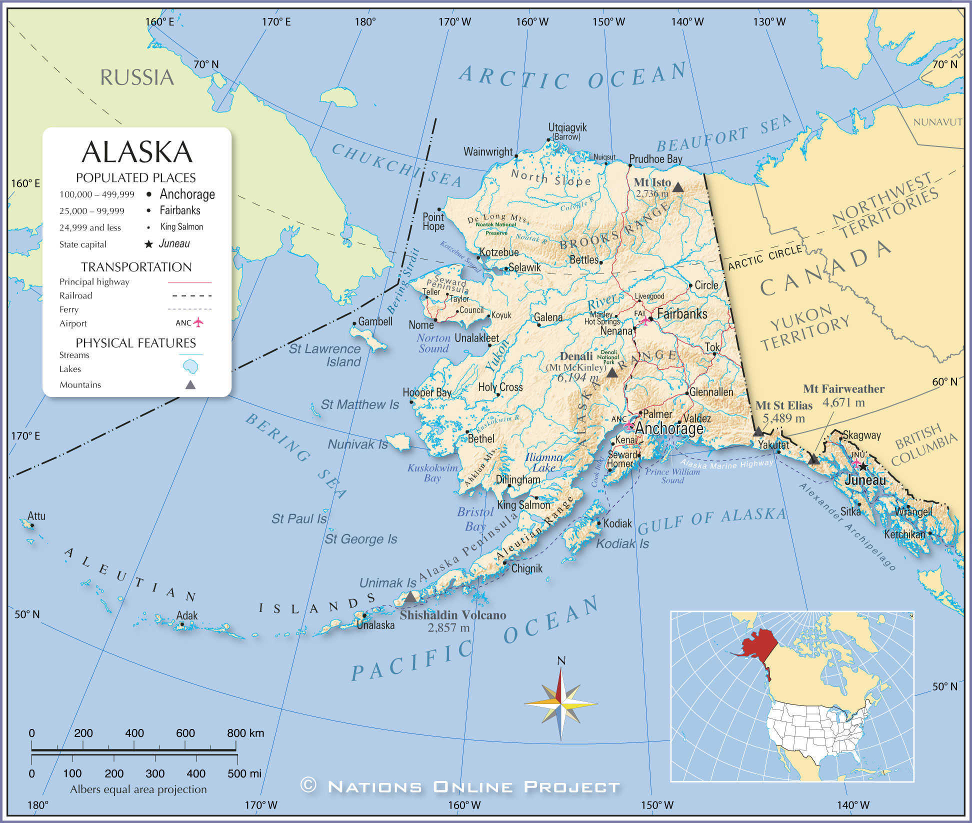 Alaska Maps & Facts World Atlas