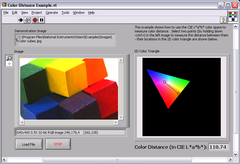 Color Distance Example National Instruments