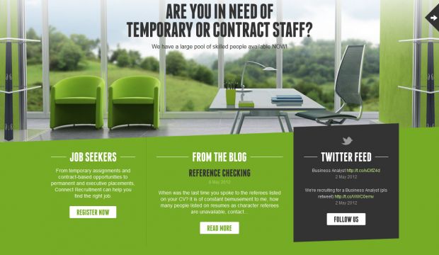 Connect Recruitment, Hamilton, New Zealand Webdesign