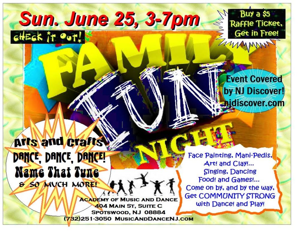 SPECIAL COMING ATTRACTION FAMILY FUN NIGHT at Academy of Music & Dance