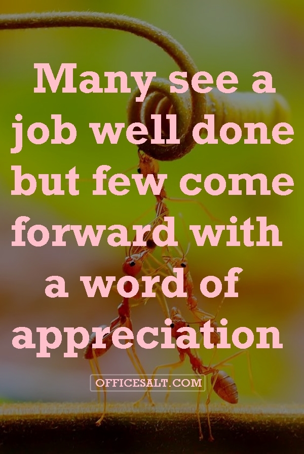 40 Friendly Appreciation Quotes For Good Work Office Salt