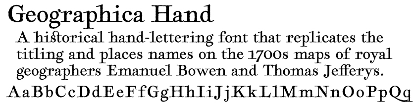 Our Old Map Fonts Collection