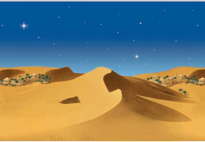 Fondo de Belén con paisaje de desierto Oliver Art