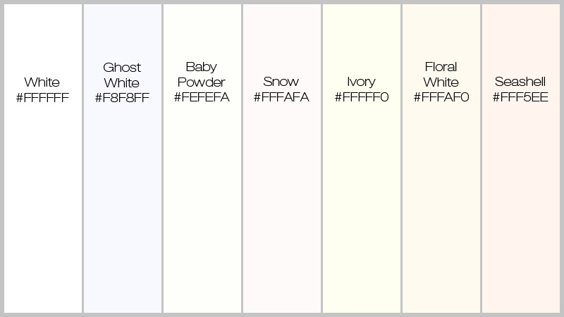 Anatomy of Colors in Web Design Pure As Snow White