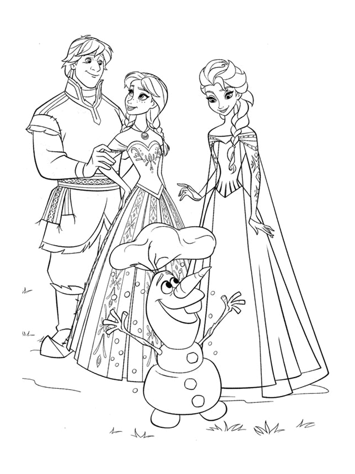 Coloriages gratuits et à imprimer la Reine des Neiges de Disney