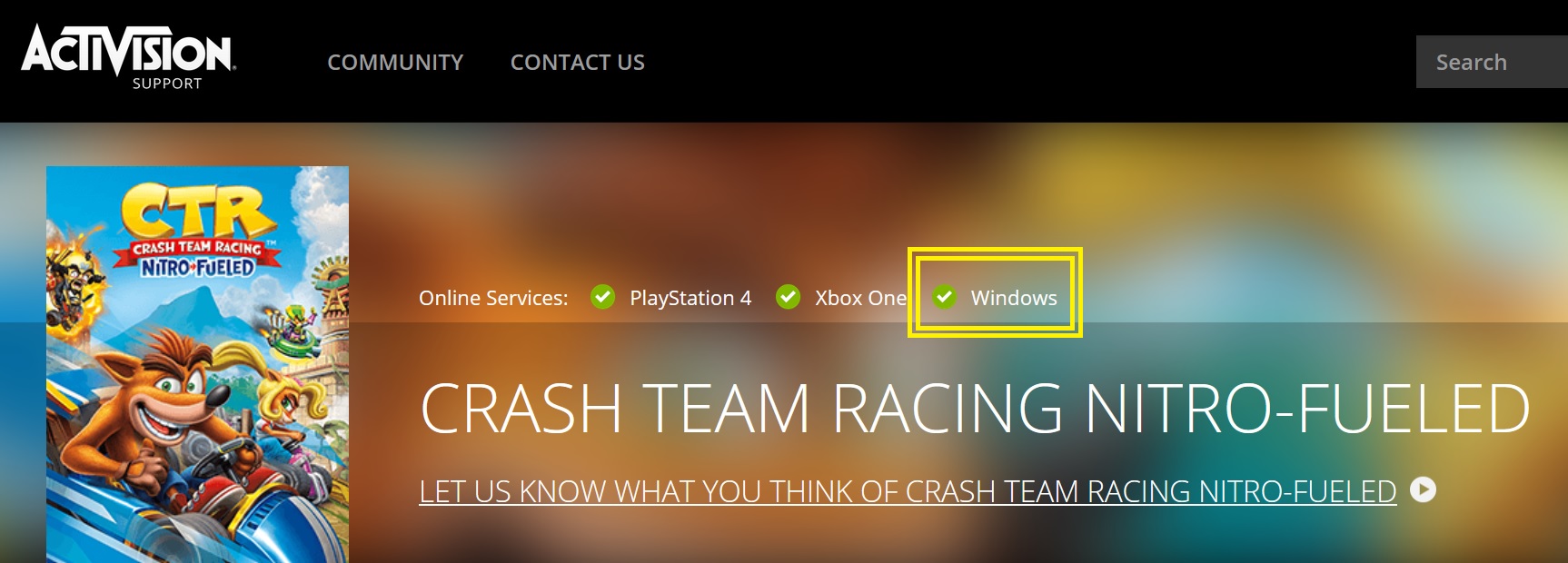 Crash Team Racing NitroFueled es listado para PC en el