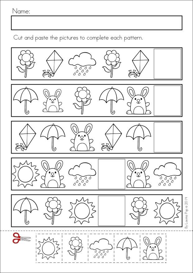 Pattern worksheet for kids Crafts and Worksheets for