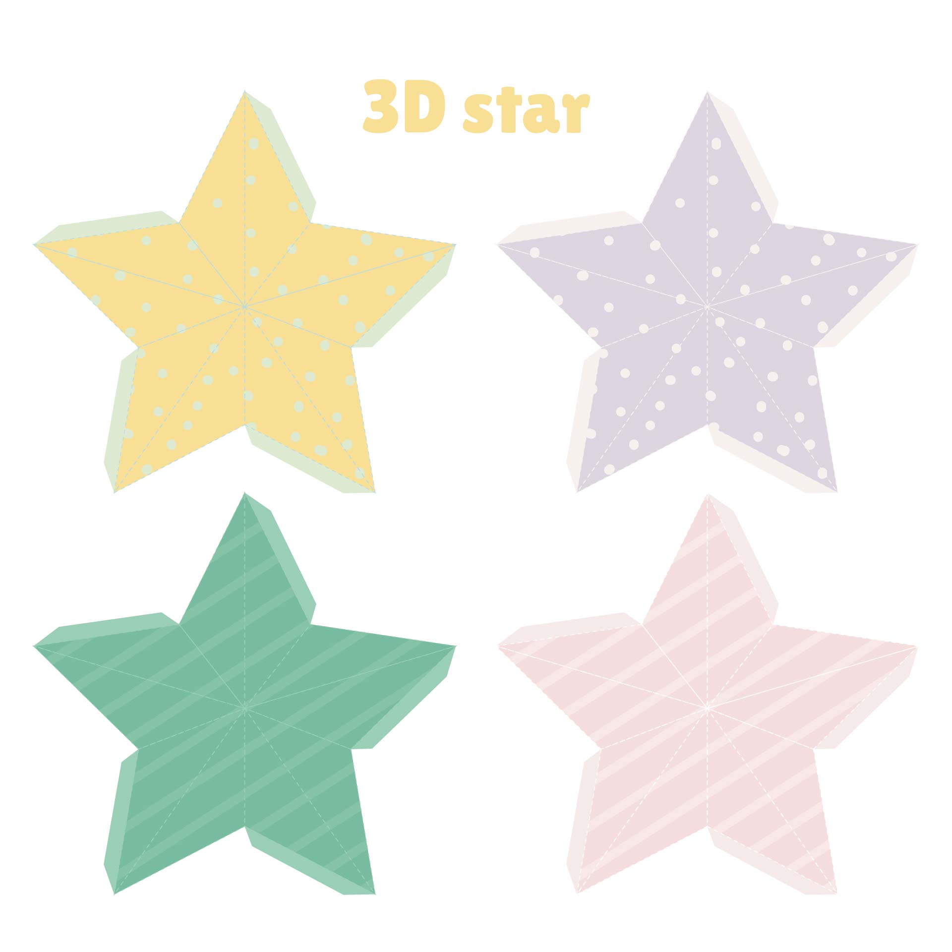 5 Best Images of 3D Star Printable Template 3D Christmas Star Template, 3D Christmas Paper