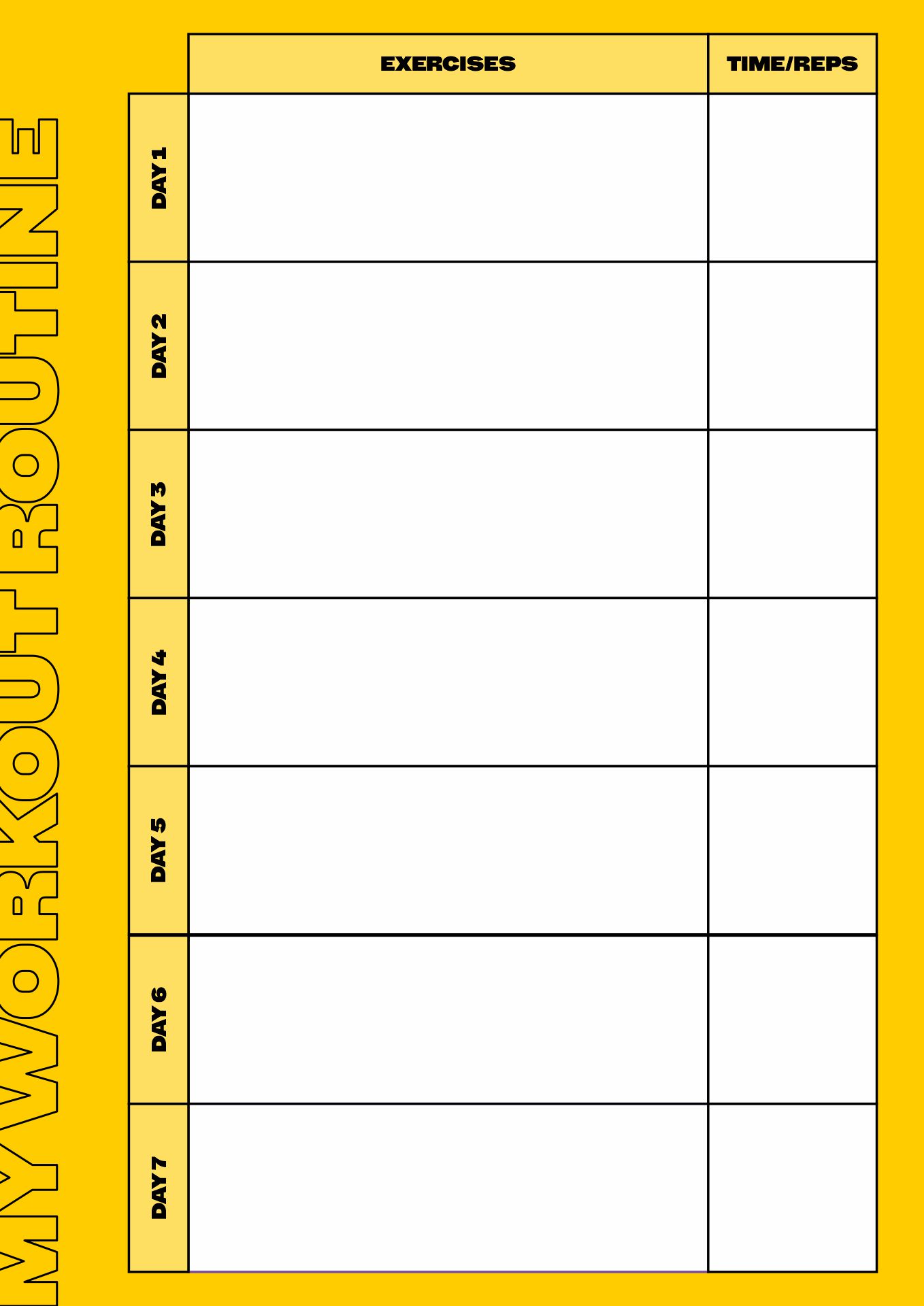 5 Best Images of Weekly Exercise Chart Free Printable Templates Free
