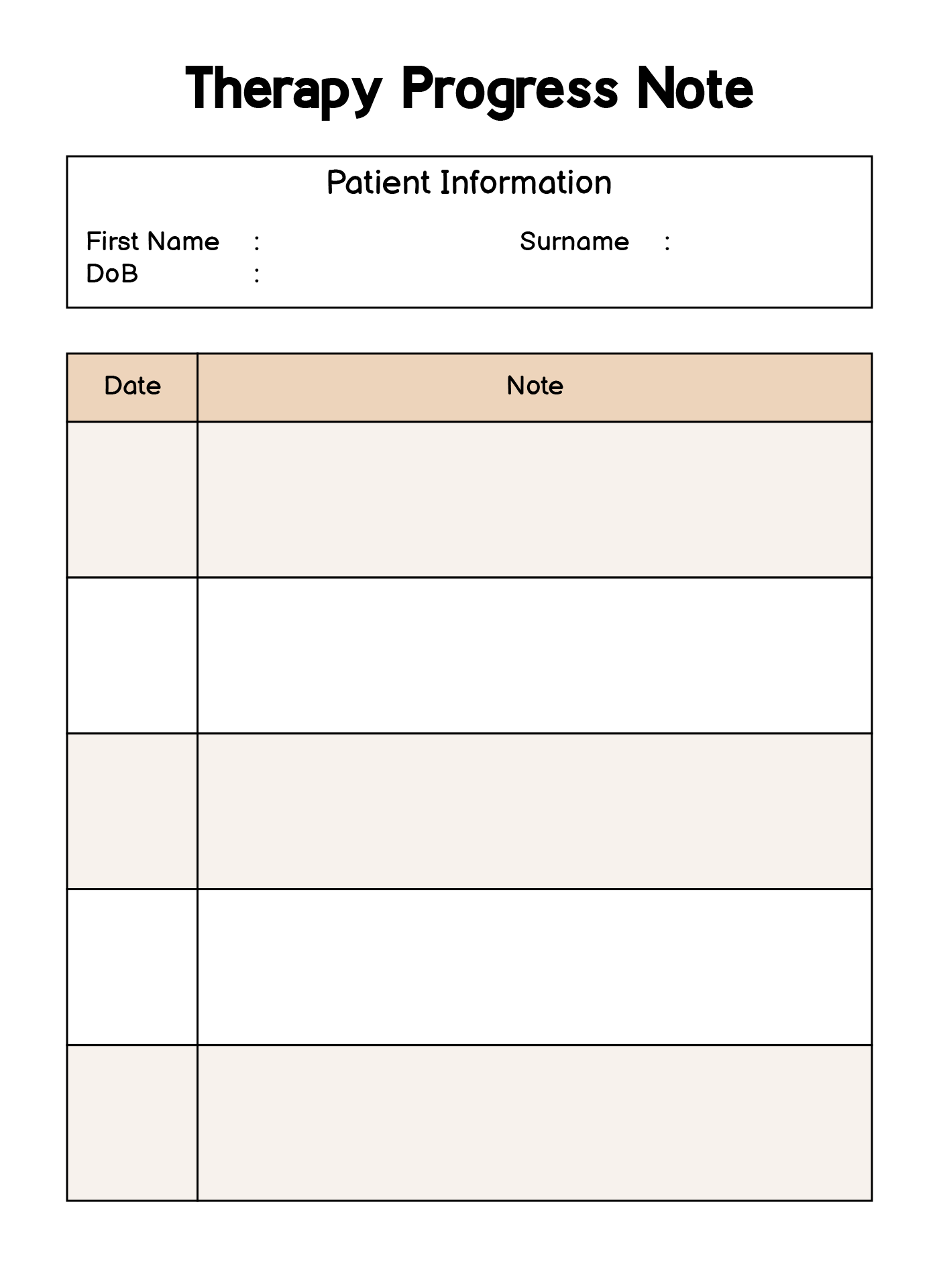 10 Best Images of Printable Therapy Progress Note Physical Therapy Progress Note Template