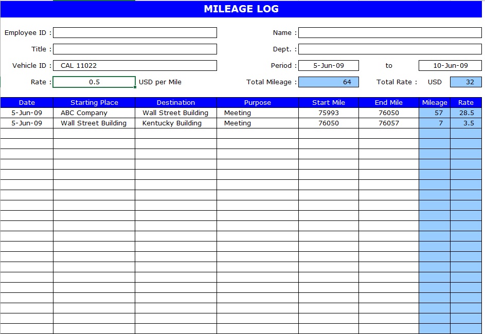 10 Free Sample Fuel Log Templates Printable Samples