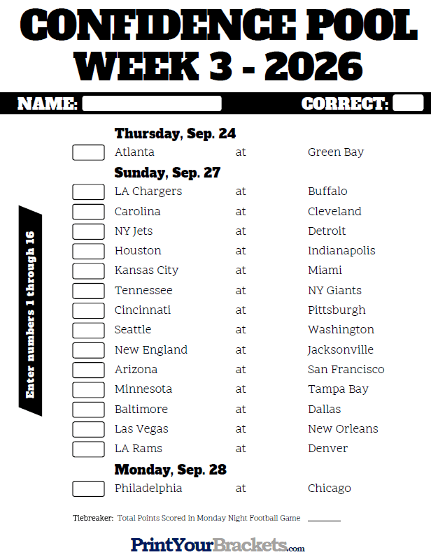 Nfl Printable Pool Sheets Printable Calendars AT A GLANCE
