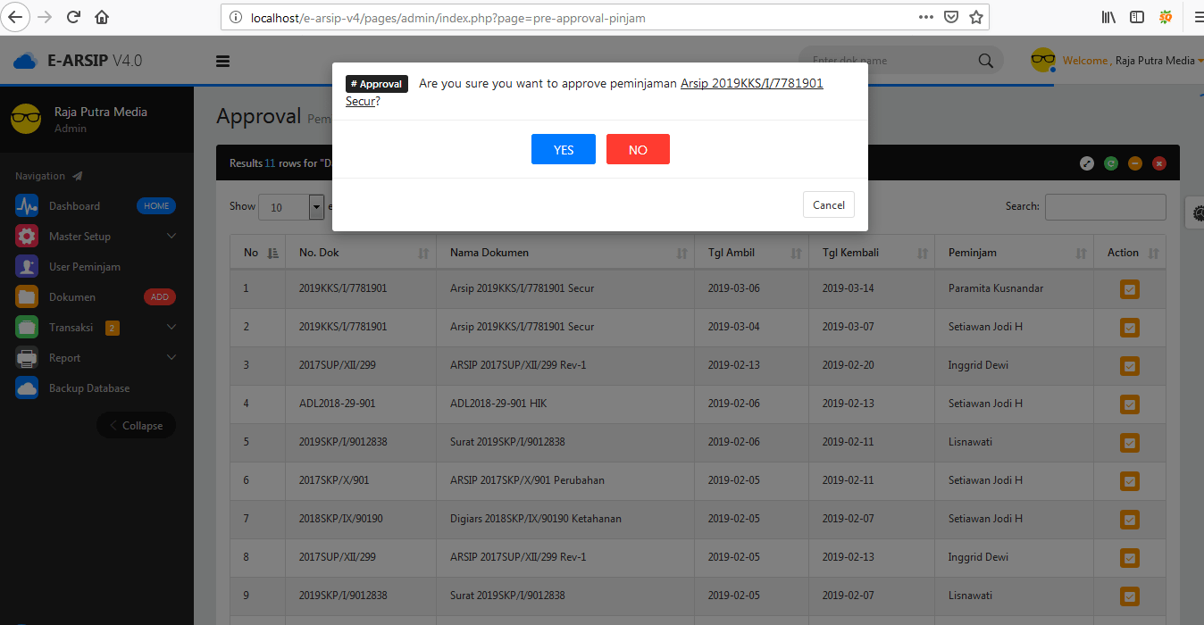 Download Program Aplikasi Arsip Dokumen Kantor E ARSIP V4