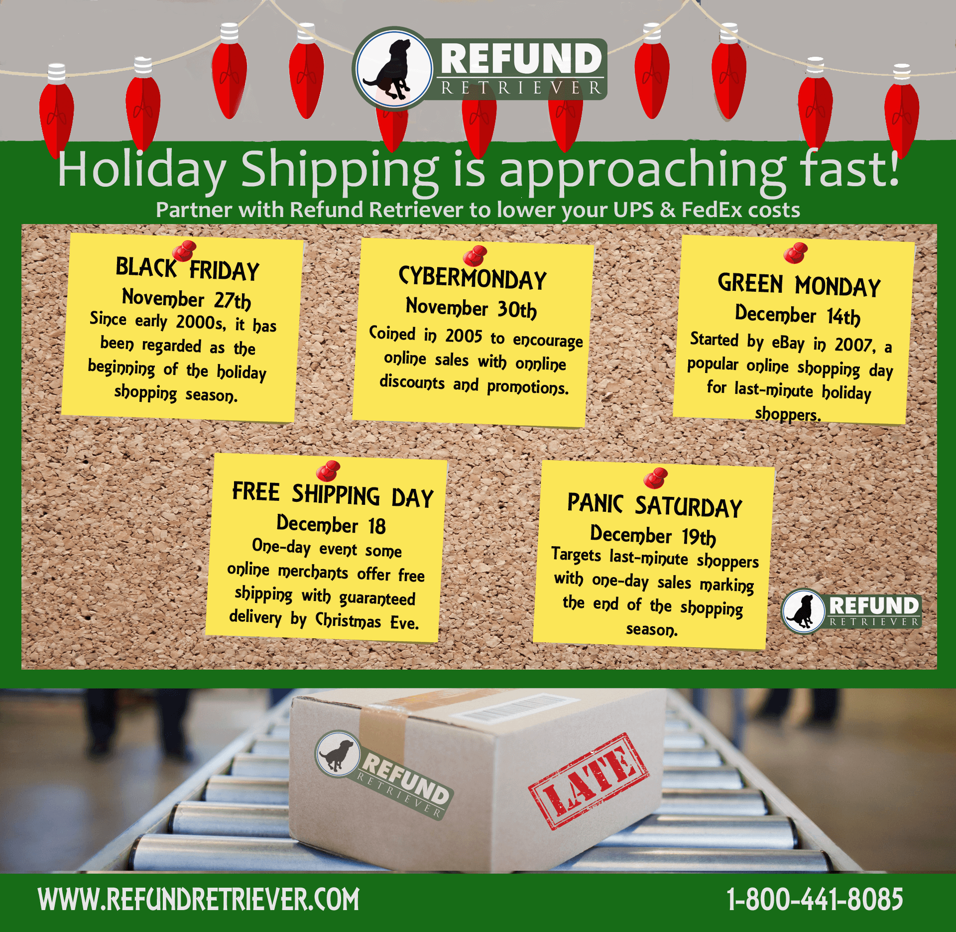 UPS & FedEx 2015 YearEnd Holiday Schedules Refund Retriever