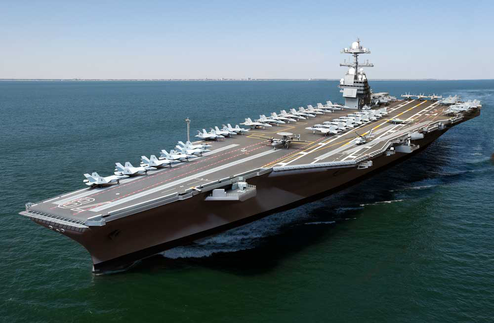 Aircraft Carrier Gerald R. Ford Reaches 75 Percent Structural Completion