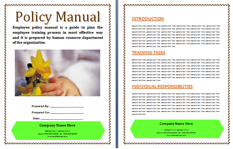 Policy Manual Templates 16+ Free Printable Word & PDF Formats, Samples, Examples