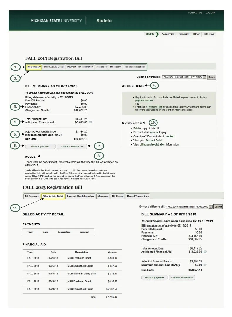 Billing Statement Templates 11+ Free Printable Word, Excel & PDF