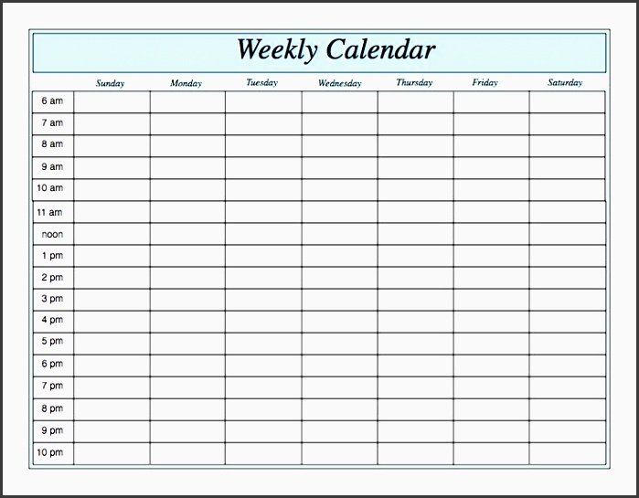 5+ Weekly Time Planner Template In Excel SampleTemplatess