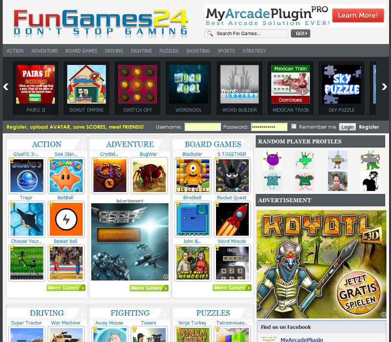 How to create Flash game website for passive