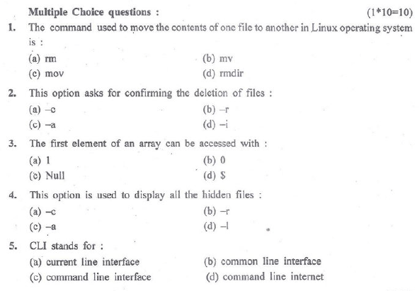 CBSE Class 7 Computer Science MCQ (1), Multiple Choice
