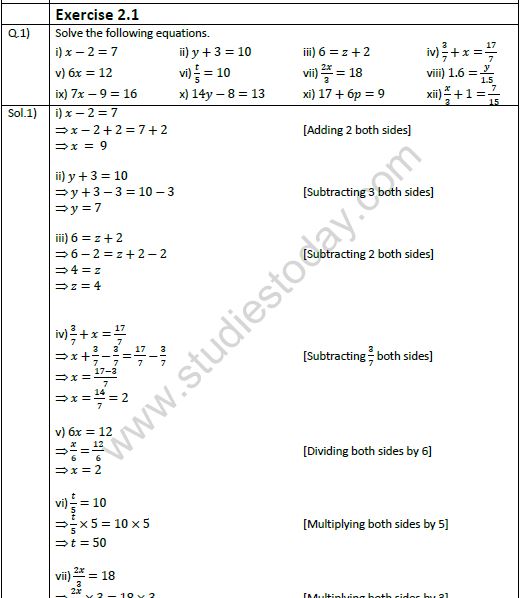 Linear Equations In One Variable Worksheet Tessshebaylo