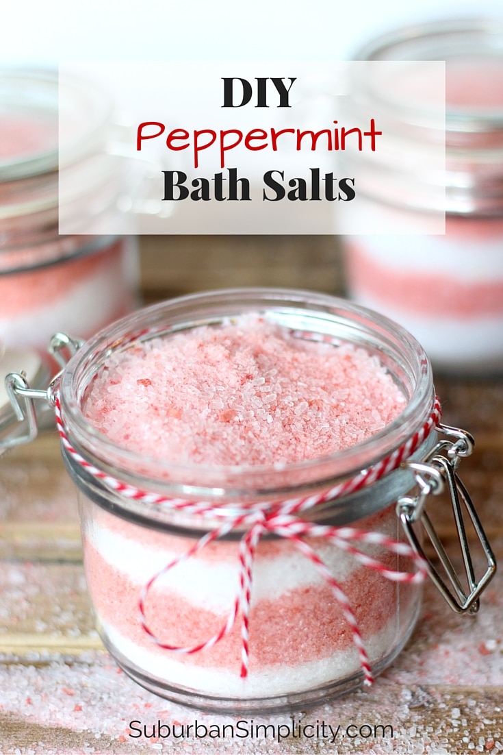 DIY Peppermint Bath Salts How to Make Bath Salts for Gifts