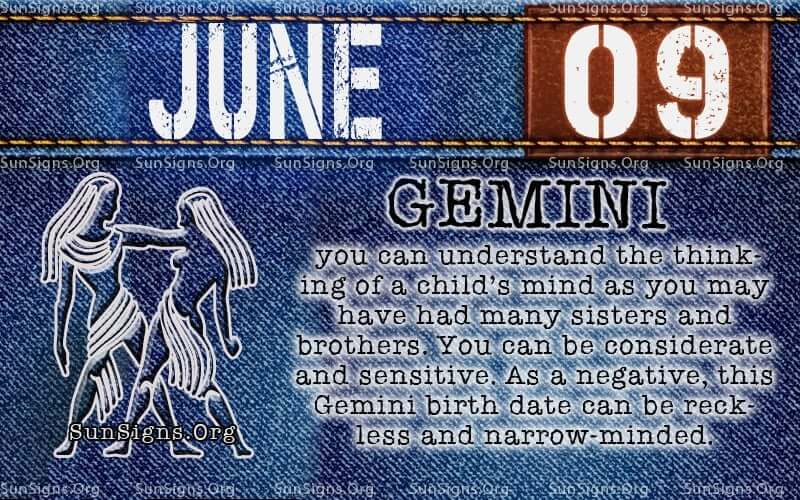 June 9 Birthday Horoscope Personality Sun Signs