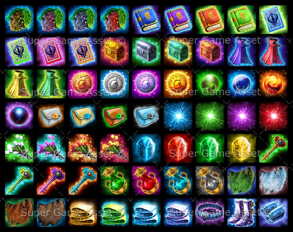 Basic RPG Item Icons game icons Super Game Asset