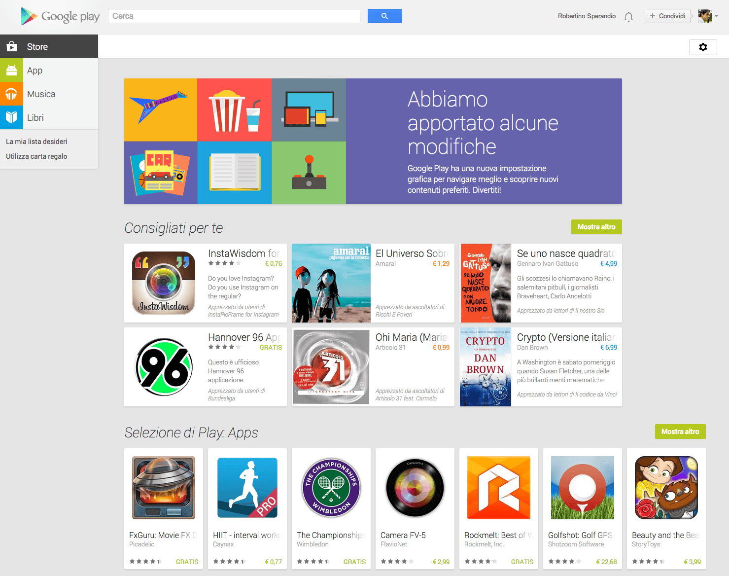 Il Google Play Store Web cambia interfaccia SuperNerd.it