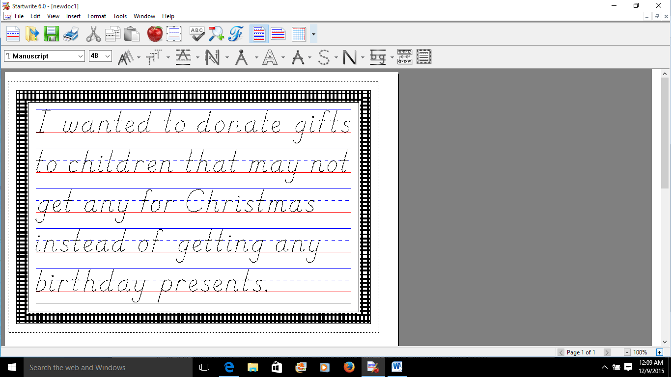 StartWrite 6.0 Handwriting Worksheet Software Review