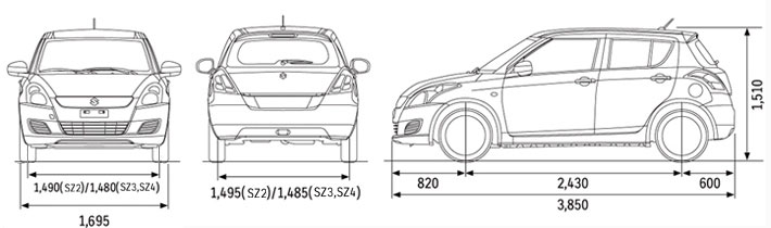 Swift-Dimensions - Suzuki Cyprus
