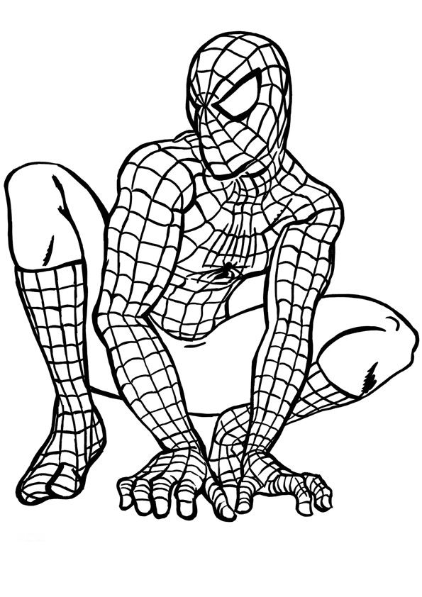 Coloriage Spiderman Spiderman à imprimer gratuit