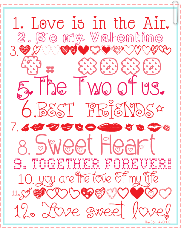 The 36th AVENUE Free Valentine Fonts The 36th AVENUE