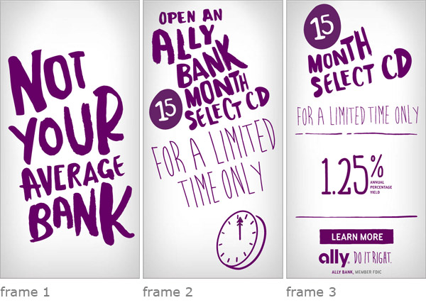 Web Banner Ads Ally Bank Graffiti Font THE BIG AD
