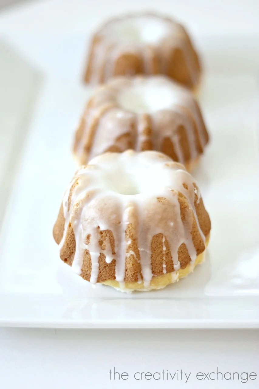 Lemon Blossom Bundt Cakes {Mini or Regular Size}