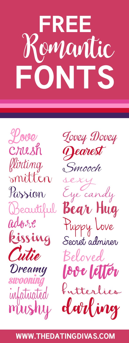 Free Love Fonts for Every Occasion From The Dating Divas