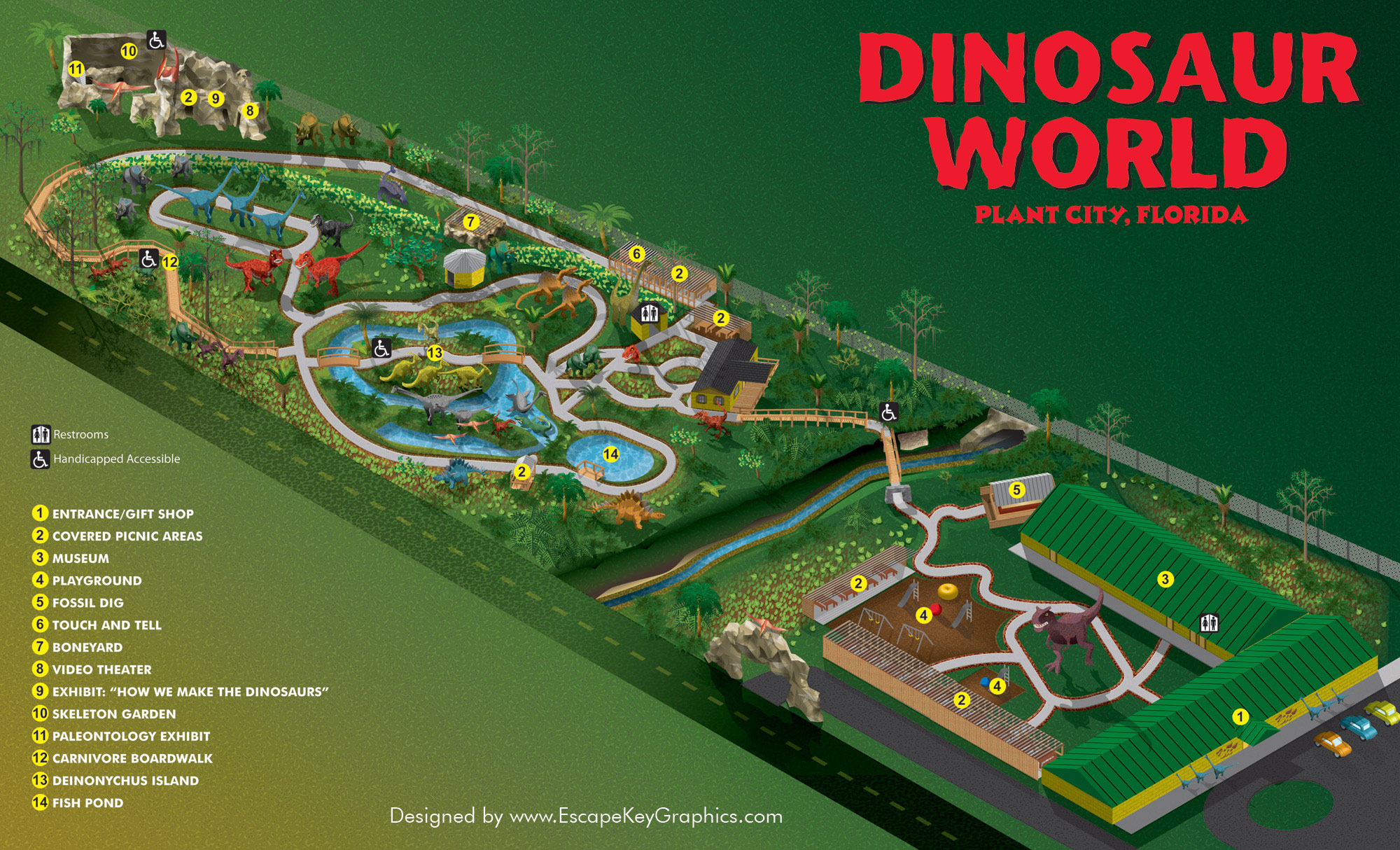 Theme Park Brochures Dinosaur World Florida Theme Park Brochures