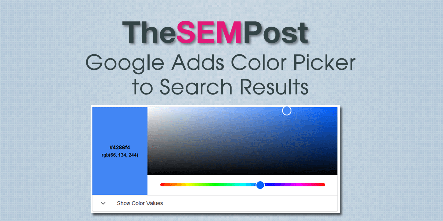 Google Adds Color Pickers to Search Results
