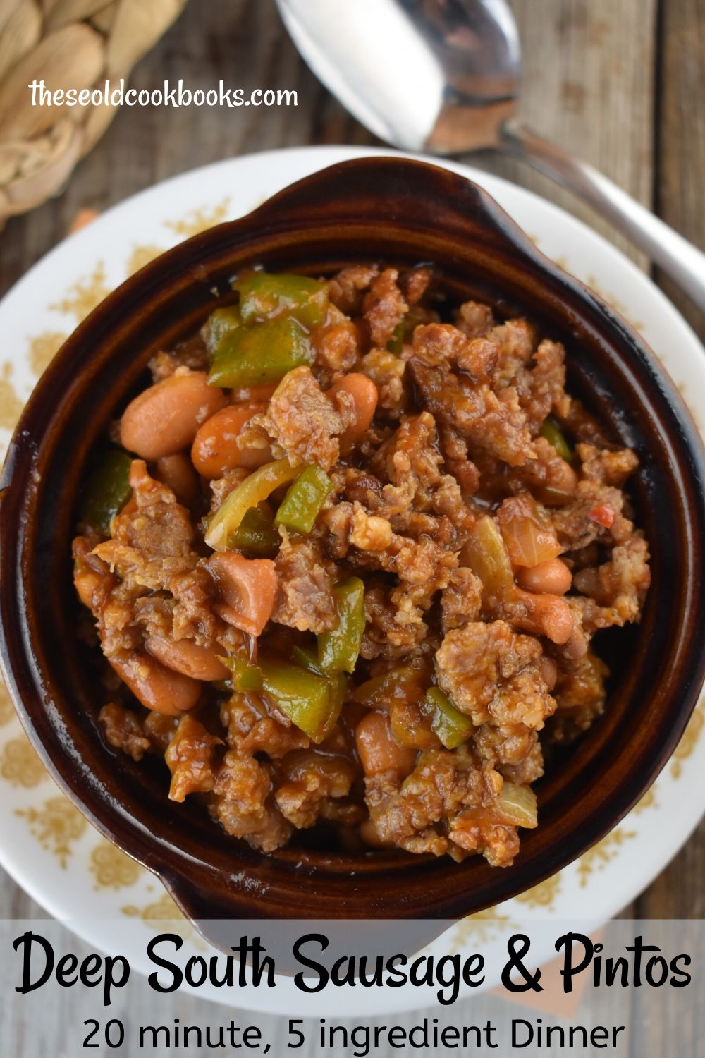 Beef and pinto bean chili. Southern Pinto Beans And Sausage These Old Cookbooks