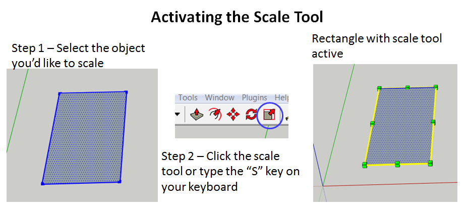 Using the Scale Tool to Modify 2D Objects in SketchUp The SketchUp Essentials