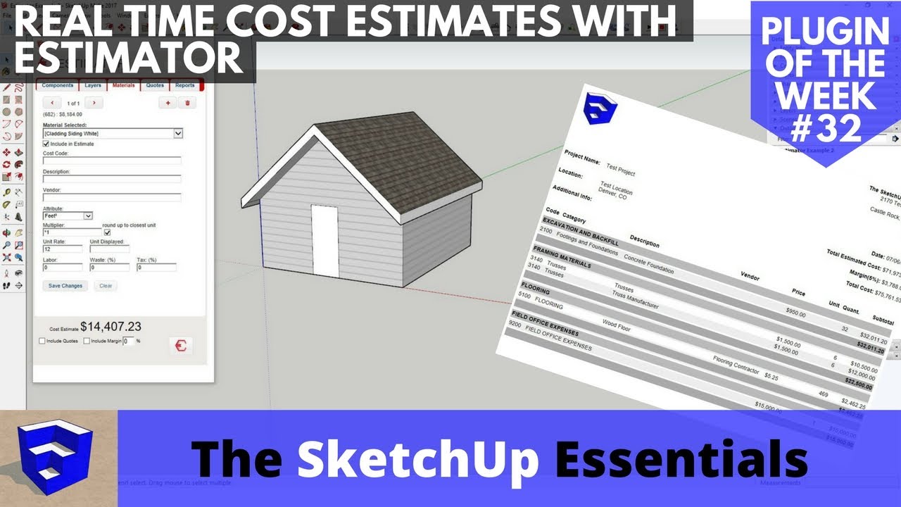 Real Time Cost Estimating with Estimator for SketchUp SketchUp